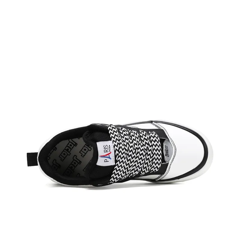 BALIAOYUN x JACLAR Slip Resistant, Abrasion Resistant, Lightweight Low Top Skateboard Shoes Women's Black White-3