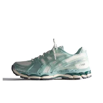 KITH x Asics Gel Kayano Slip Resistant Breathable Low Top Running Shoes Men White Green