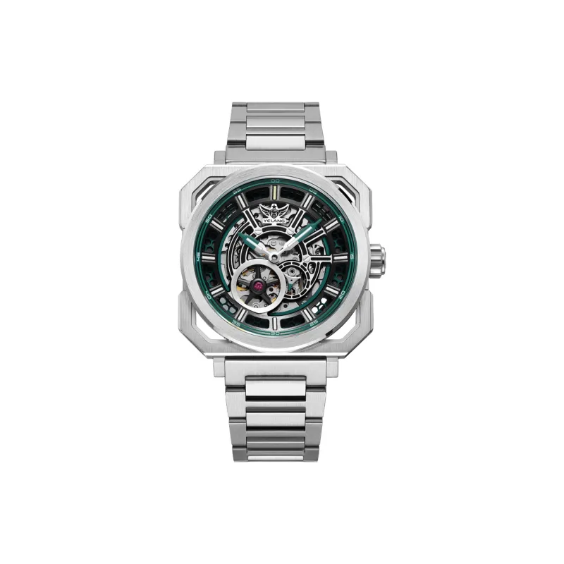YELANG Automatic Mechanical Movement Stainless Steel Strap Watch Men's Watches Cut-Out Dial-12