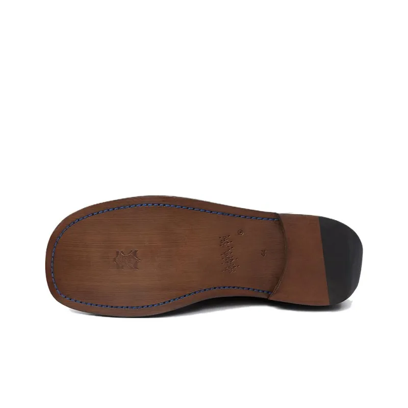 ADER ERROR Line Penny Loafers Men's Black-6