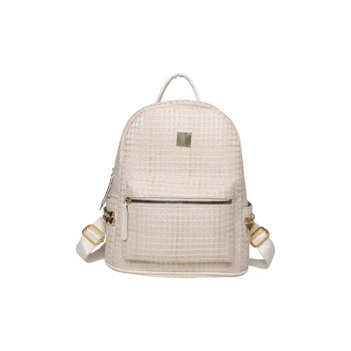 NOMK Polyester Backpack Regular Women's Black/Ecru/Khaki