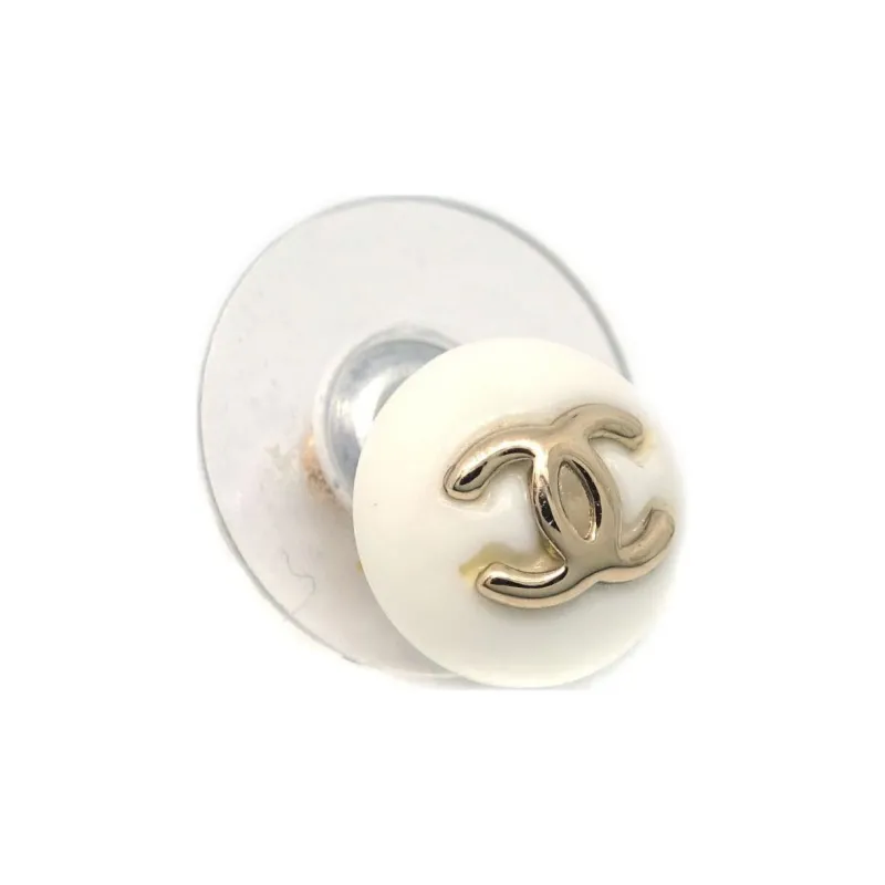 CHANEL 2006 Cc Button Earrings-2