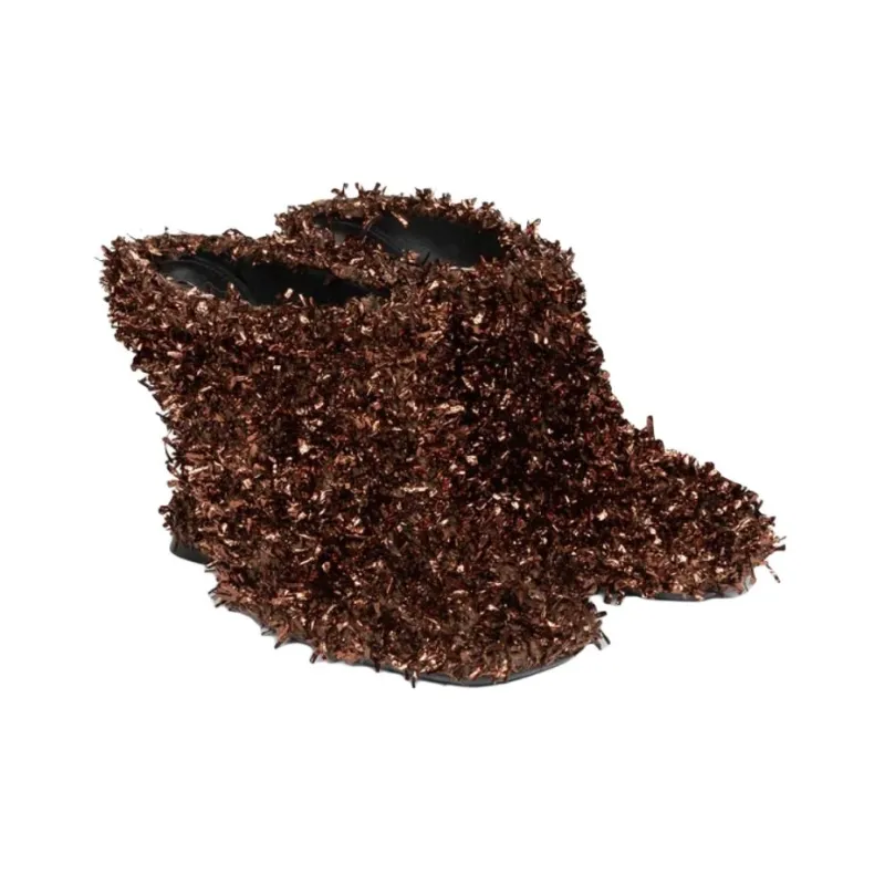 DRIES VAN NOTEN Wrap-toe Slippers Women's Copper-2