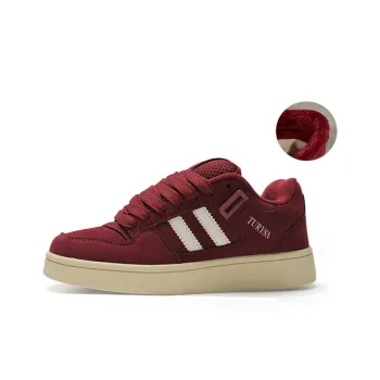 WJA Coverage Warm Anti Slip And Wear Resistant Lightweight Low Top Skateboard Shoes Women's Ancora Red