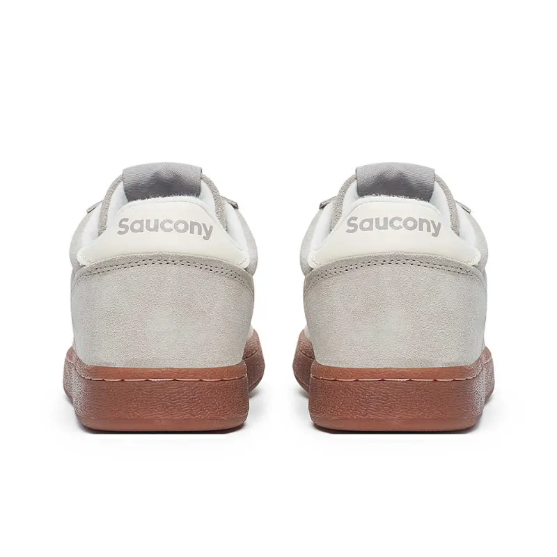 Saucony Jazz Court Anti Slip Wear Resistant Low Top Skateboard Shoes Unisex Gray Brown-4