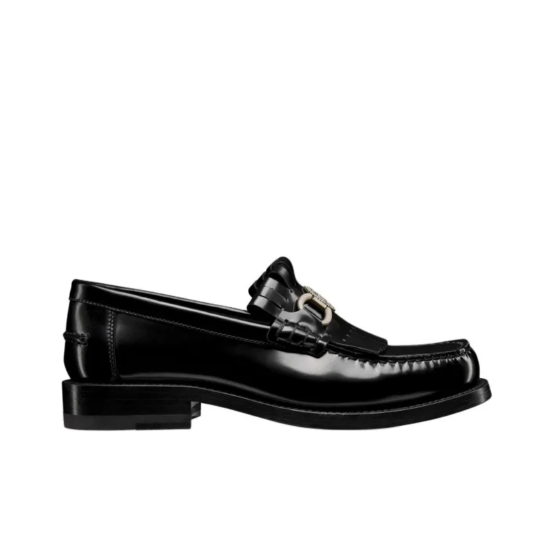 DIOR Emblem Loafers Women's Black-1