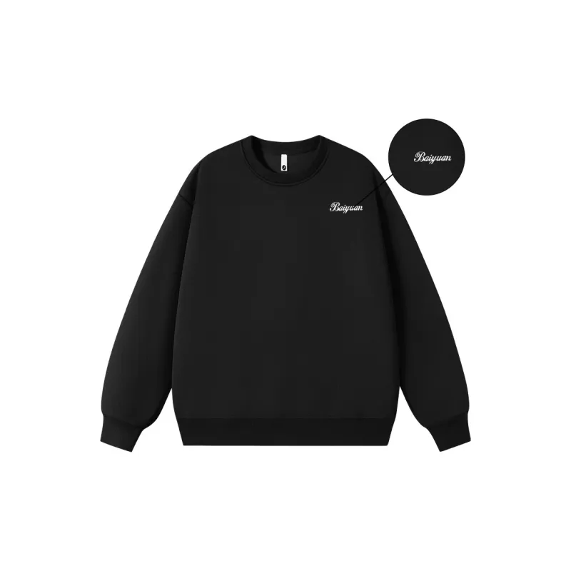 BaiYuan Trousers Sweatshirt Unisex Black-1