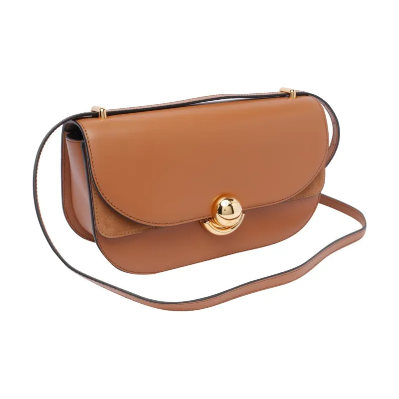Furla Calfskin Shoulder Bag, Crossbody Bag Trumpets Women's Brown-1
