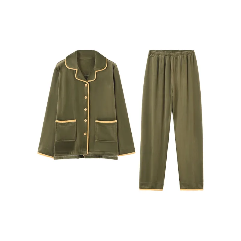 MADALLO Pajama Set Women's Olive Green-0