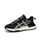 Black Gray Leather Upper