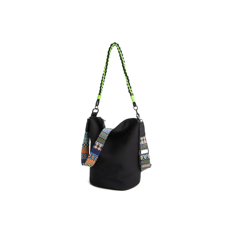 TAKI Nylon Shoulder Bag Regular Unisex Black-1