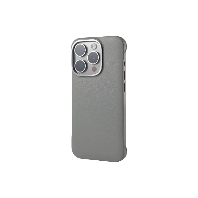 DEPA PC Material Frameless Litchi Grain Phone Cases Compatible With Apple 16 Pro Max/iPhone 15 Pro/14/13/12-3