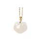 Trumpets Tallow White with Gold Inlay 18*15*10.5, Chain Not Included