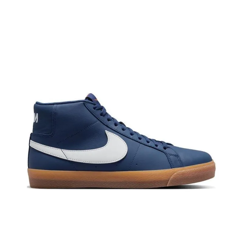 Nike Sb Zoom Blazer Mid Orange Label Navy Gum-1