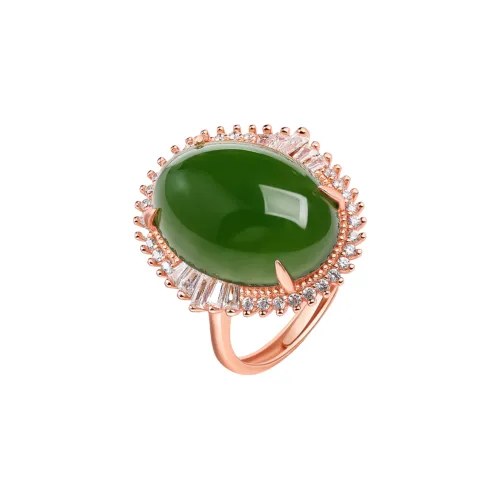 Oriental Jade Hetian Jade Rings Jasper Women's