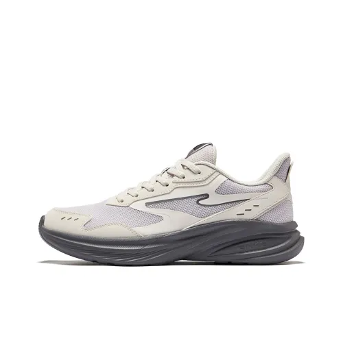 Erke Hunt Slip Resistant Lightweight Rebound Low Top Running Shoes Men's Mist Gray Cangye Gray