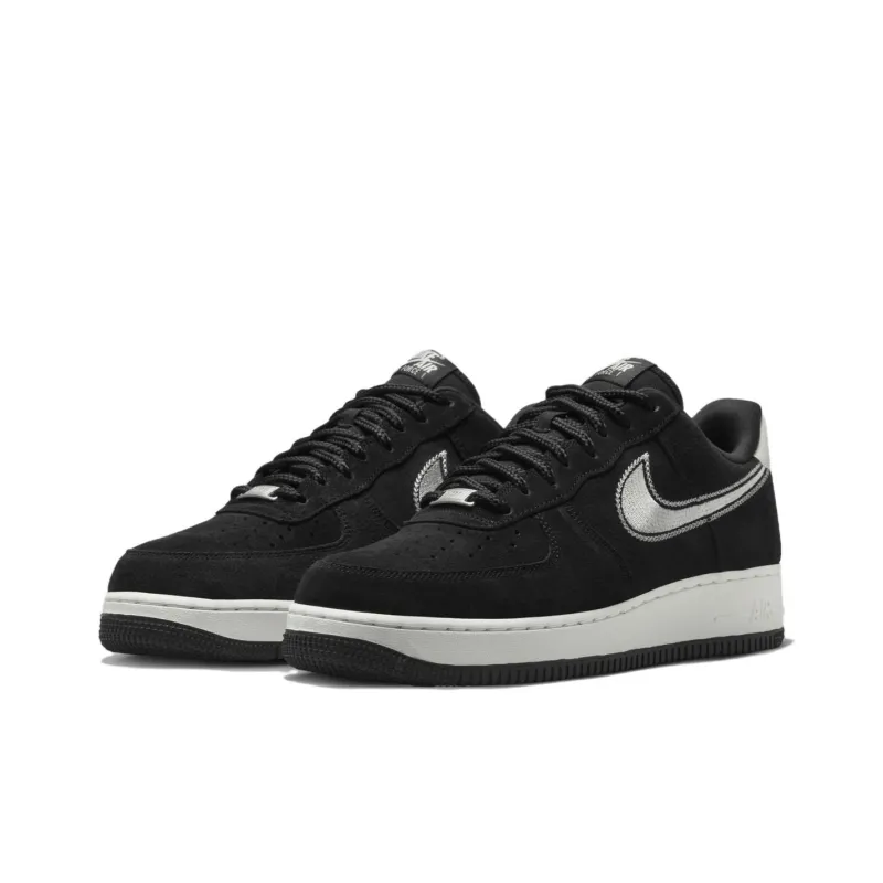 Nike Air Force 1 Low '07 LV8 Black Sail Embroidered Swoosh-2