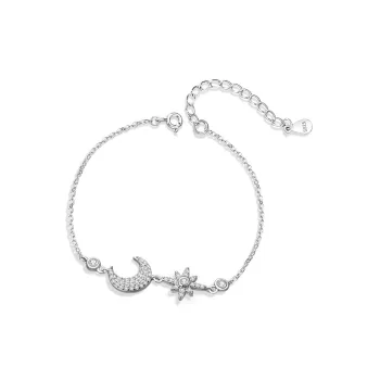 Stone Edge Poly 925 Sterling Silver Bracelets Women's