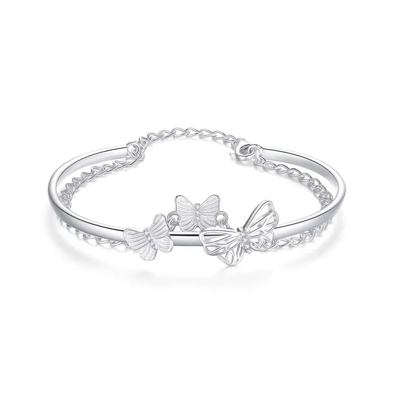 7℃ Sterling Silver S999 Silver Bangles Women's-0