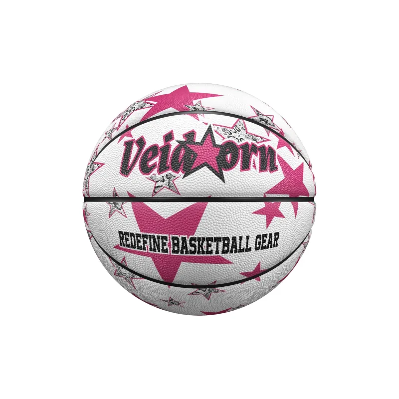 VEIDOORN PU Basketball White Size 7 Ball Street Training Competition Unisex-2