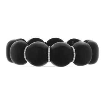 ROBERTO DEMEGLIO 18K White Gold Bracelets Women's Black
