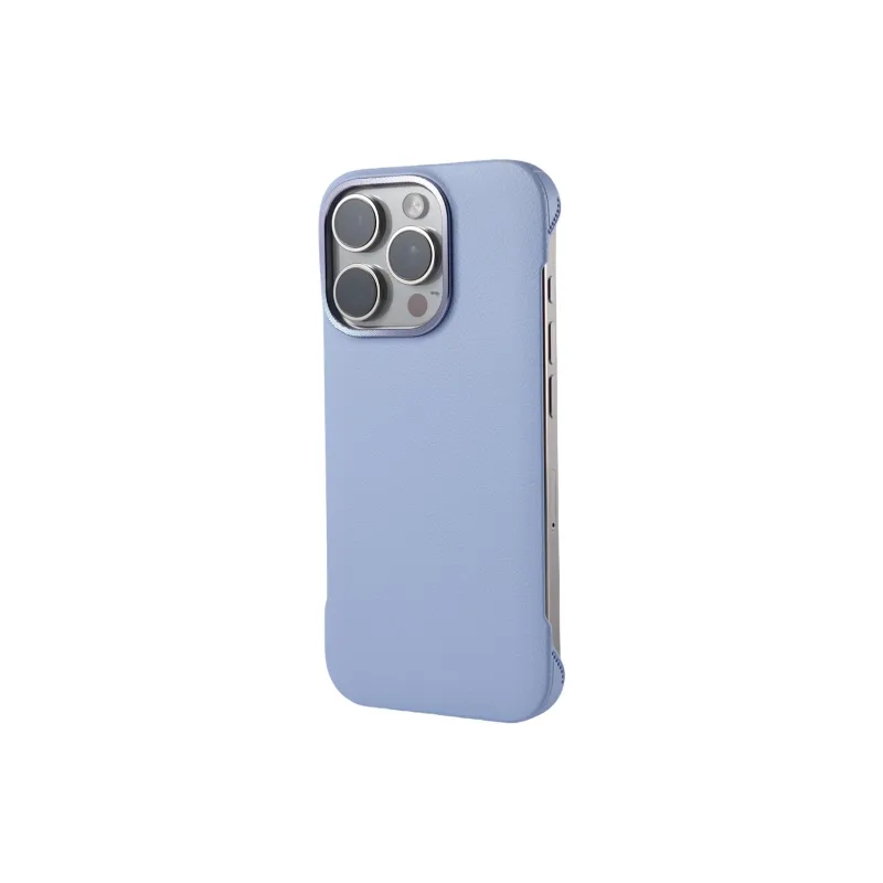 DEPA PC Material Frameless Litchi Grain Phone Cases Compatible With Apple 16 Pro Max/iPhone 15 Pro/14/13/12-15