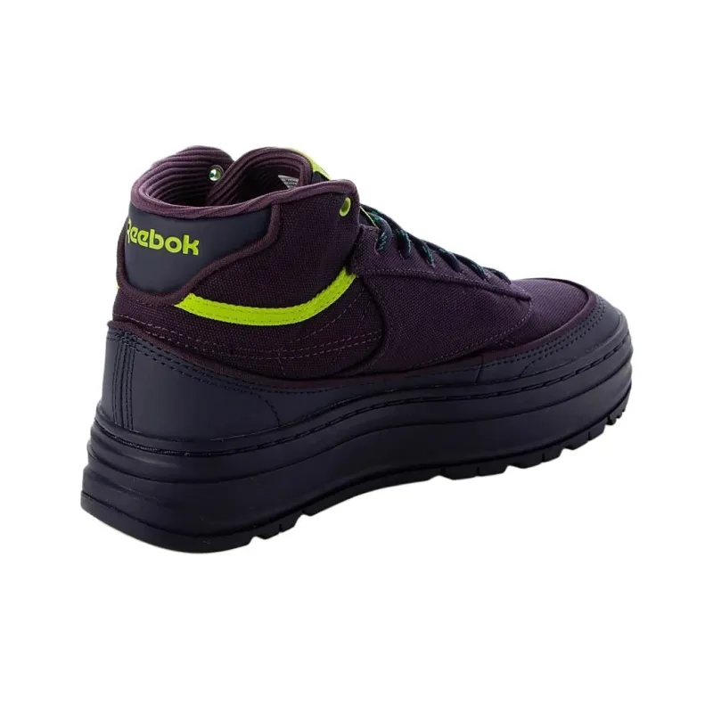 Reebok Anti Slip Wear Resistant Mid Top Casual Shoes Women's Dark Purple-3