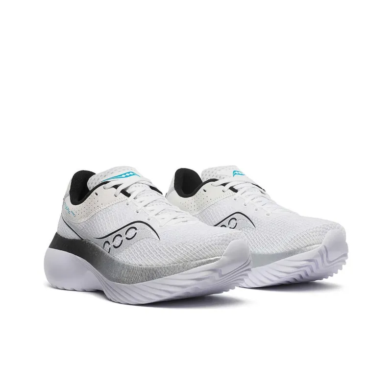 Saucony Kinvara Pro Anti Slip Wear Resistant Low Top Running Shoes Men's White Black-2