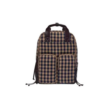 ZARA Polyester Backpack Mini Kids' Brown & Navy