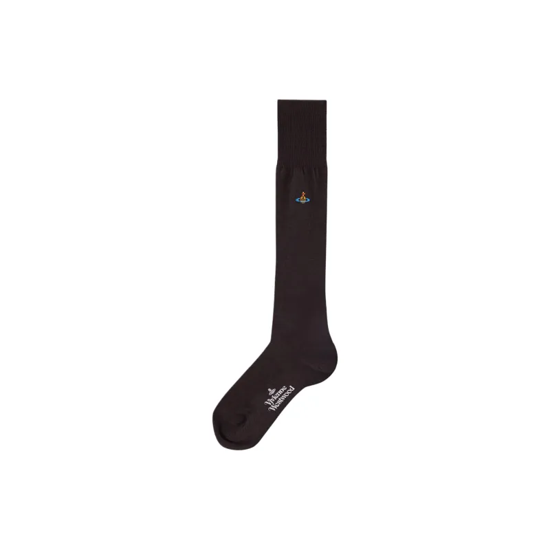 Vivienne Westwood FW24 Knee-High Socks Women's 1 Pack Brown-1