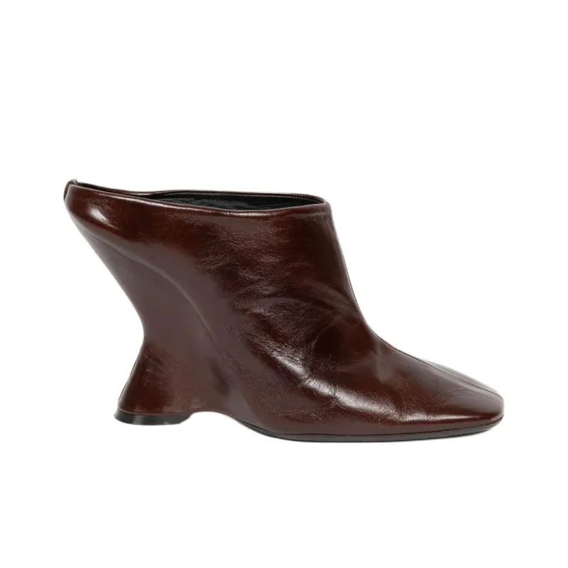DRIES VAN NOTEN Closed Toe Slippers 10.5cm Women's Dark Brown-1