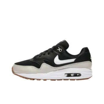 Nike Air Max 1 Slip Resistant Cushioning Low Top Kids' Running Shoes Black White Teenagers