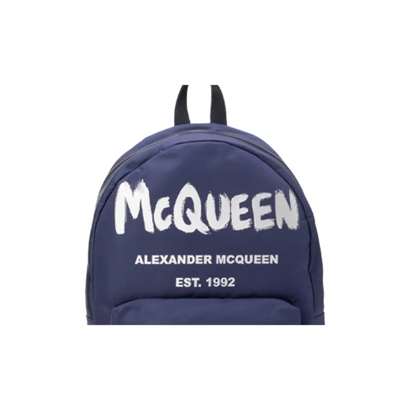 Alexander McQueen Nylon Fabric Backpack Unisex Blue-3