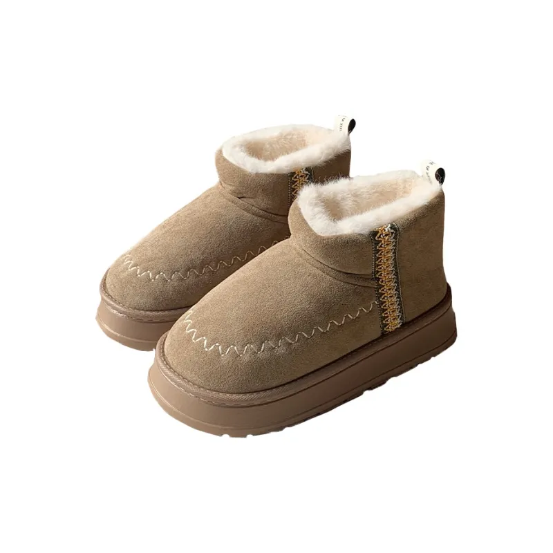 SHIGUDE Cotton Slippers Women's Black/Green Card/Brown-7