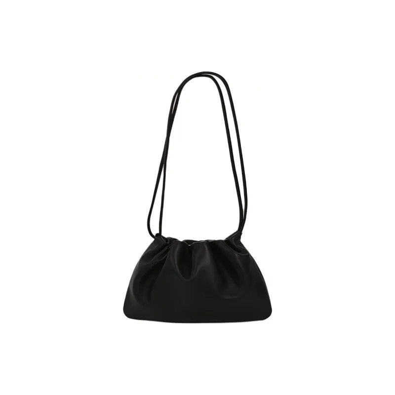 NOTHING WRITTEN Sheepskin Crossbody Bag Shoulder Bag Mini Women's Black-0
