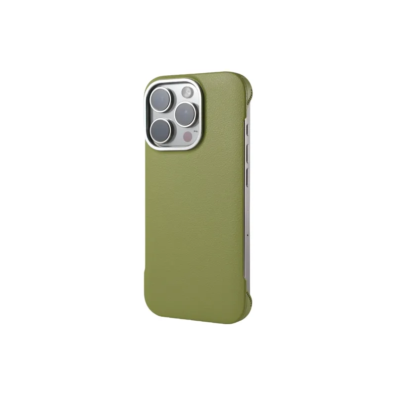 DEPA PC Material Frameless Litchi Grain Phone Cases Compatible With Apple 16 Pro Max/iPhone 15 Pro/14/13/12-9