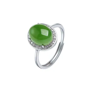 Oriental Jade Hetian Jade Rings Jasper Women's