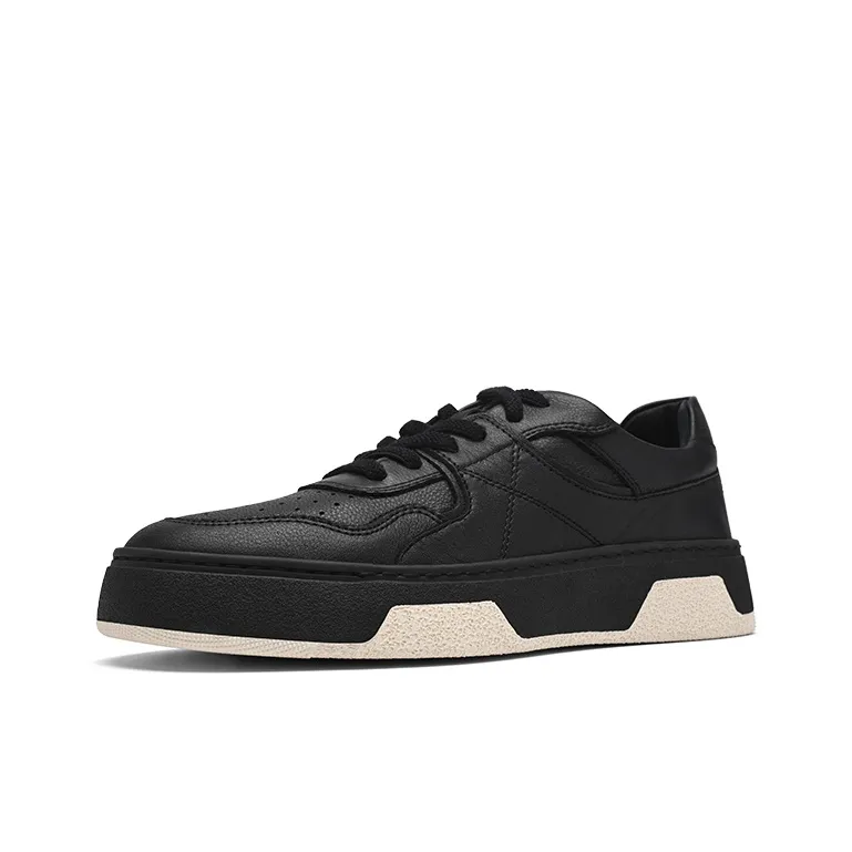 BASIC HOUSE Hundred Houses Good Hormone Collection Urban Explorer Low-Top Skateboard Shoes Men's Black-0