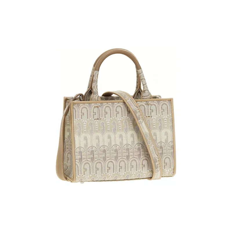 Furla Opportunity Canvas Canvas Bag Tote Bag Shopping Bag Shoulder Bag Handbag Mini Women's Multicolor-2