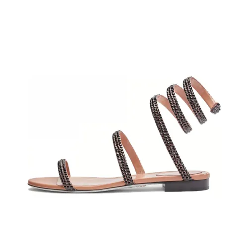 René Caovilla Cleo Leather Flat Sandals