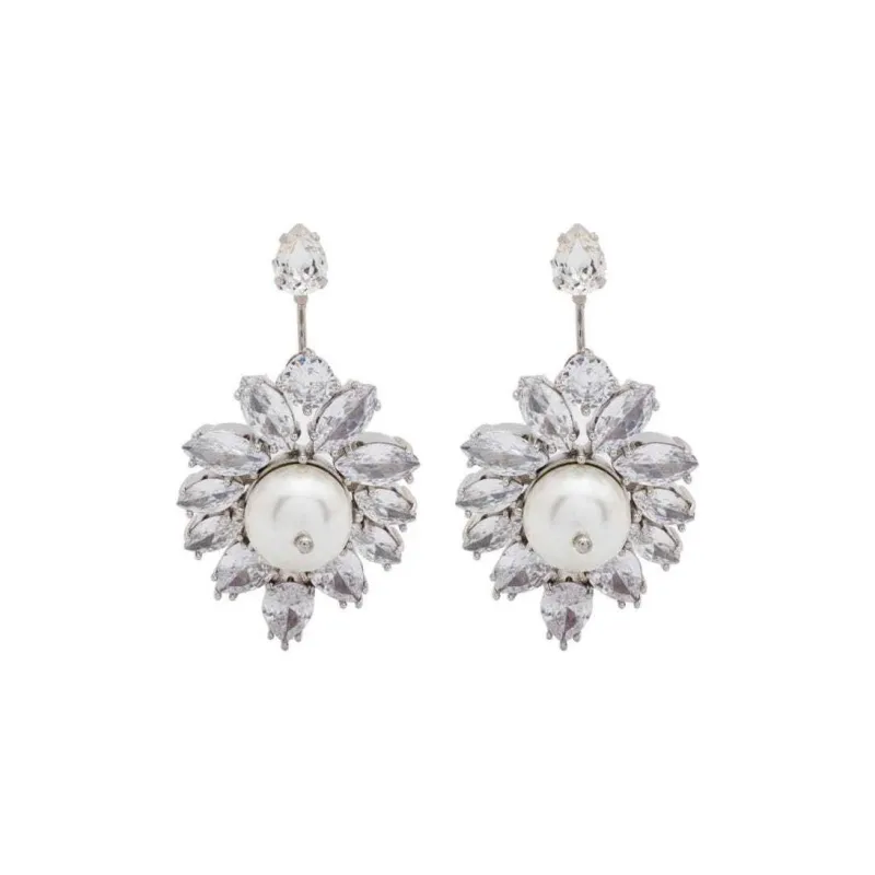 SIMONE ROCHA Embellished Crest Earrings-0