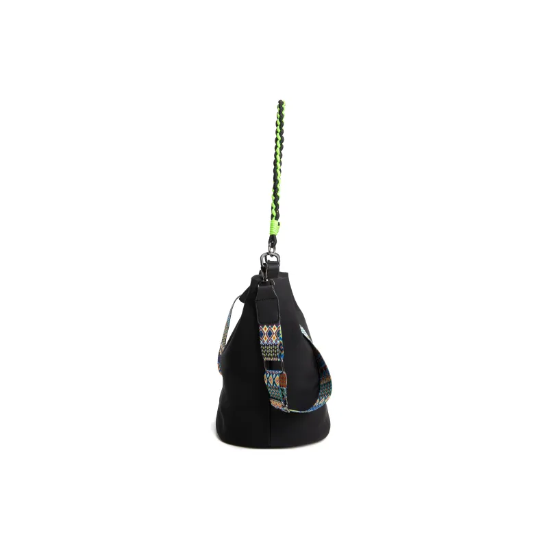 TAKI Nylon Shoulder Bag Regular Unisex Black-4