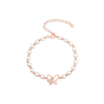 SIMPLE JOYS S925 Silver Bracelets Women's Rose Gold Exquisite Box