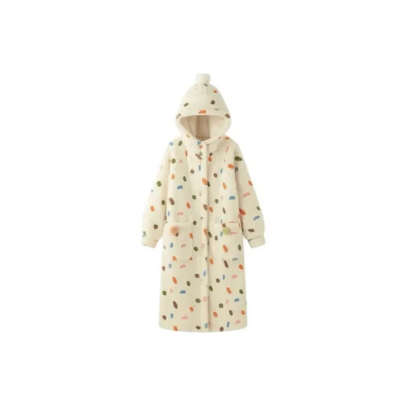 OEING Bath Robes Women's Multicolor Polka Dot-0