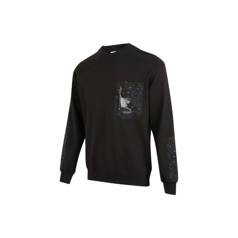 PUMA Sweatshirt Men's Black Shopping Bag Included-1