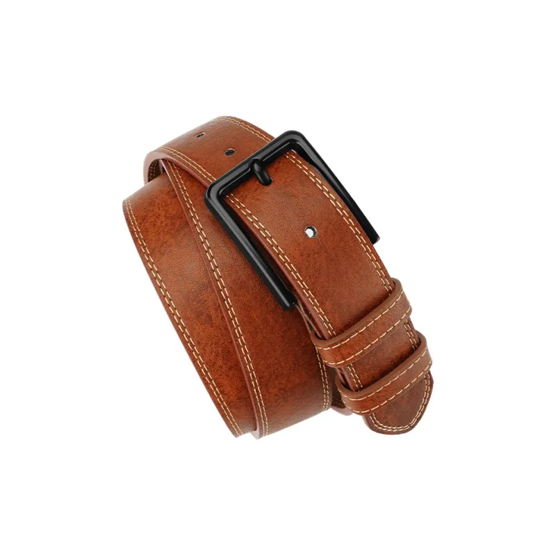 YUZHAOLIN Cow Leather Belts Unisex 3.4cm-4
