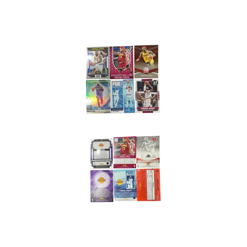 PANINI Lakers LeBron James The King Multi Collection Refractor Star Card Rare Sports Cards 6 Pcs-2