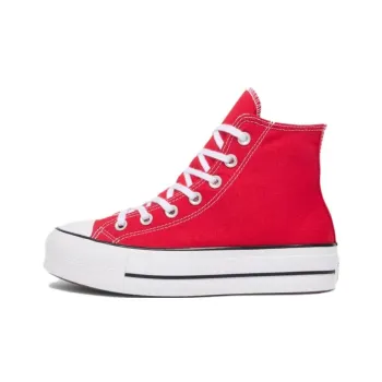 Converse All Star Lift Anti Slip Wear Resistant High Top Skateboard Shoes Women's Red