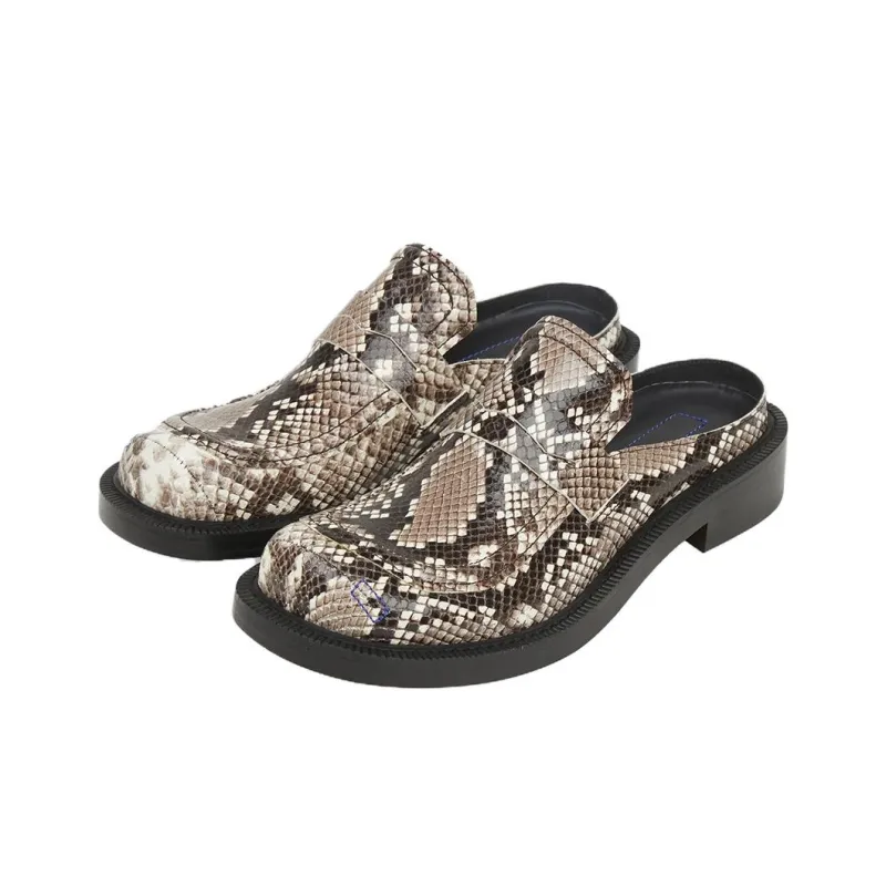 ADER ERROR Abrasion Resistant Closed Toe Slippers Unisex Black Gold-2