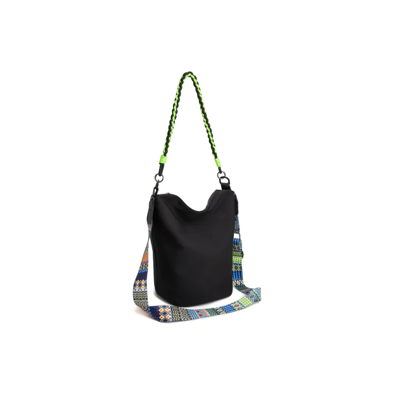 TAKI Nylon Shoulder Bag Regular Unisex Black-3